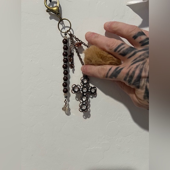 Bag Charm - Don’t Cross Me - Handcrafted Small - Picture 7 of 8